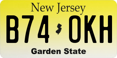 NJ license plate B74OKH