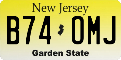 NJ license plate B74OMJ