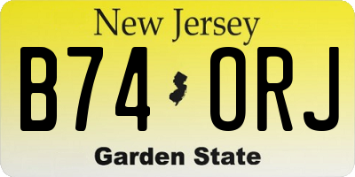 NJ license plate B74ORJ