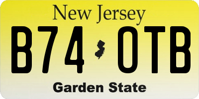 NJ license plate B74OTB