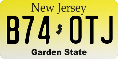 NJ license plate B74OTJ