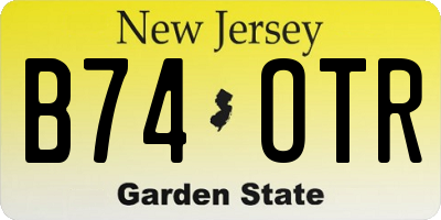 NJ license plate B74OTR