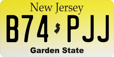 NJ license plate B74PJJ