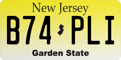 NJ license plate B74PLI
