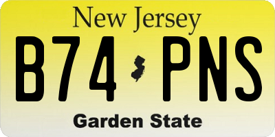 NJ license plate B74PNS