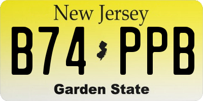 NJ license plate B74PPB