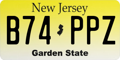 NJ license plate B74PPZ