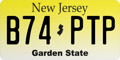 NJ license plate B74PTP