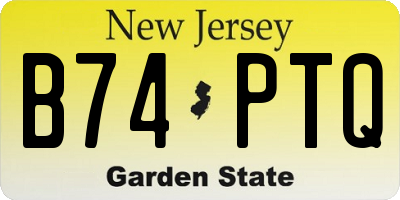 NJ license plate B74PTQ