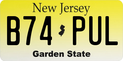 NJ license plate B74PUL