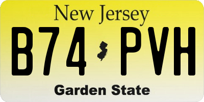 NJ license plate B74PVH