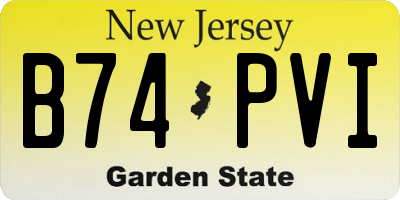NJ license plate B74PVI
