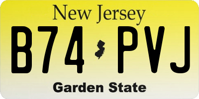 NJ license plate B74PVJ