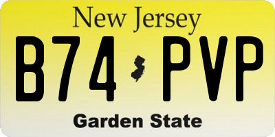 NJ license plate B74PVP