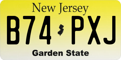 NJ license plate B74PXJ