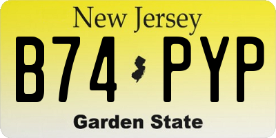 NJ license plate B74PYP
