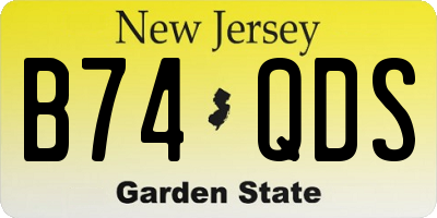 NJ license plate B74QDS
