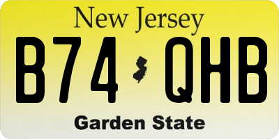 NJ license plate B74QHB