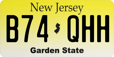 NJ license plate B74QHH