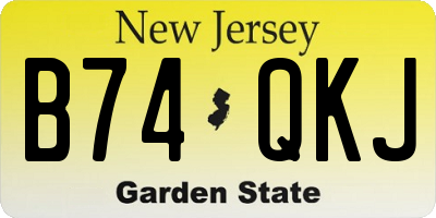 NJ license plate B74QKJ