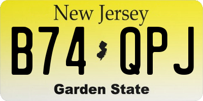 NJ license plate B74QPJ