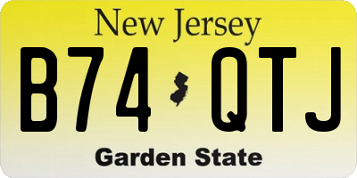 NJ license plate B74QTJ