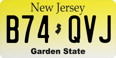 NJ license plate B74QVJ