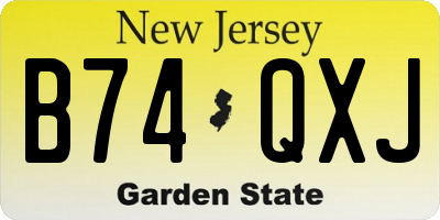 NJ license plate B74QXJ