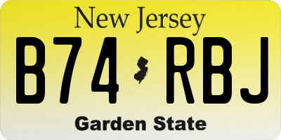 NJ license plate B74RBJ