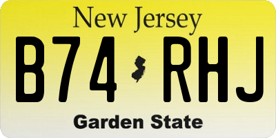 NJ license plate B74RHJ