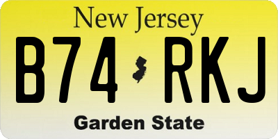 NJ license plate B74RKJ