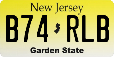 NJ license plate B74RLB
