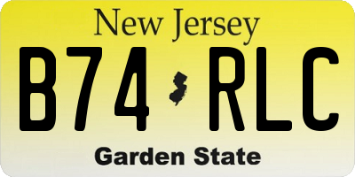 NJ license plate B74RLC