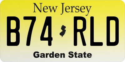 NJ license plate B74RLD