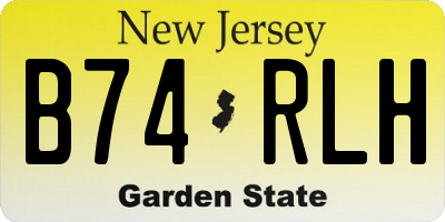 NJ license plate B74RLH