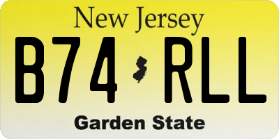 NJ license plate B74RLL