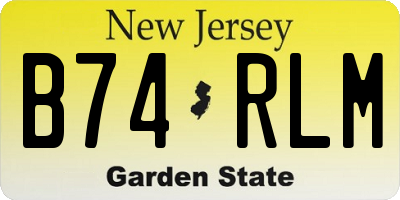 NJ license plate B74RLM