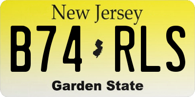 NJ license plate B74RLS