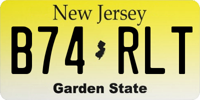 NJ license plate B74RLT