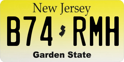 NJ license plate B74RMH