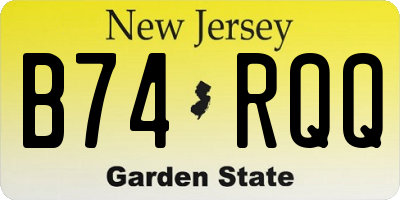 NJ license plate B74RQQ