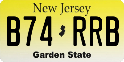 NJ license plate B74RRB