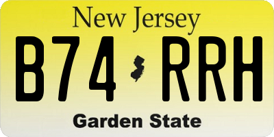 NJ license plate B74RRH