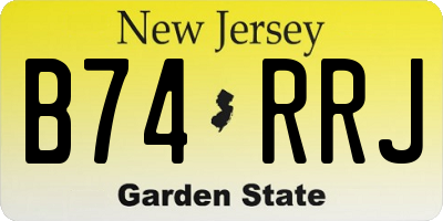 NJ license plate B74RRJ