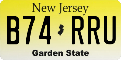 NJ license plate B74RRU