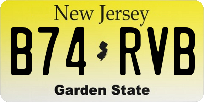 NJ license plate B74RVB