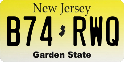 NJ license plate B74RWQ