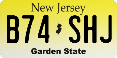 NJ license plate B74SHJ