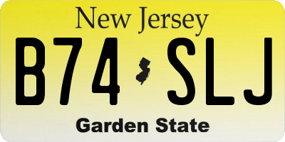 NJ license plate B74SLJ