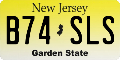 NJ license plate B74SLS